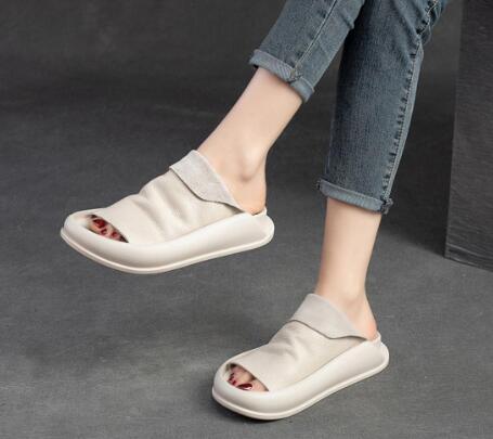 Chinelo Feminino de Couro Italiano - Frete Grátis Rinove