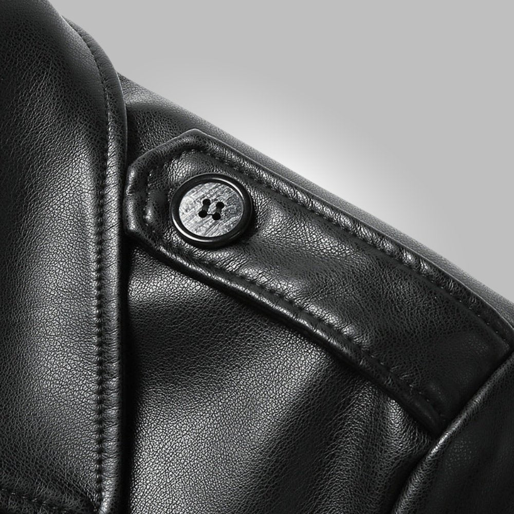 Velvoro Genuine Leather Coat - Hayes Carter