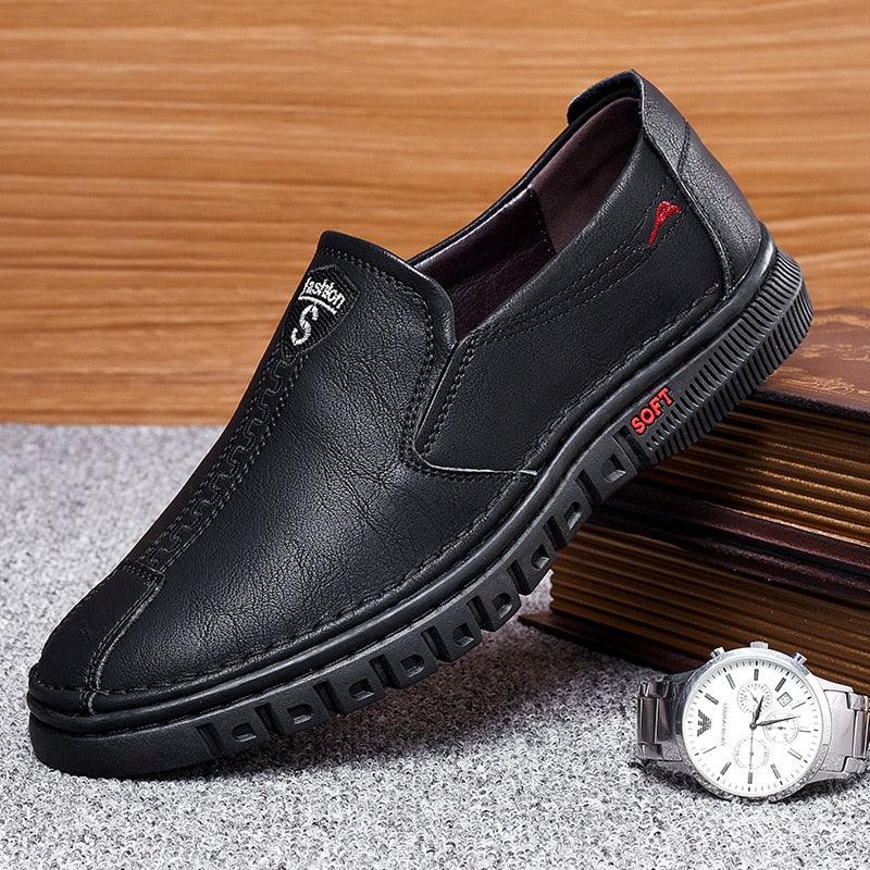 Sapato Mocassim Drive Couro Titanium - Frete Grátis Rinove